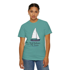 Hempstead Bay Sailing Club Graphic T-Shirt — "Real Sailors Fly Scots" Nautical Tee