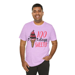 100 Days of School Unisex Tee | Elementary School, Ice Cream, Teacher Apparel