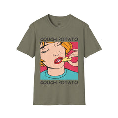 Couch Potato Pop Art Girl Unisex Softstyle T-Shirt