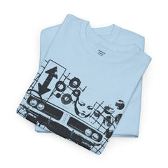 Abstract Retro Racing Car Unisex Heavy Cotton Tee | Perfect for Car Enthusiasts, Father's Day Gift, Casual Wear, Vintage Style, Unique Graphic Shirt