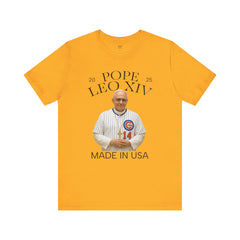 Pope Leo XIV Chicago Cubs Fan Short Sleeve Tee - Made in USA