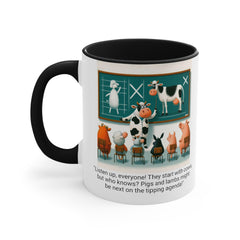 COW TIPPING Awareness - Accent Mugs | Cow Tipping Is Real, Bovine Humor. Gift For Him, Gift For Her, Farm Humor, Cow Fan Gift, Farm Animal