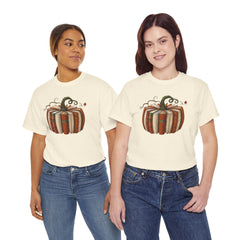 Autumn-Themed Pumpkin Book Tee, Cozy Fall Shirt, Halloween Apparel, Literary Gift, Unisex Comfortable T-Shirt