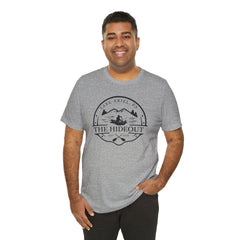 The Hideout Lake Ariel Tee — Vintage Lakeside Cabin T-Shirt