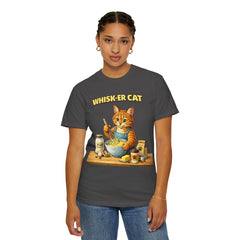 Whisker Cat Baking T-Shirt — Cute Cat Chef Graphic Tee