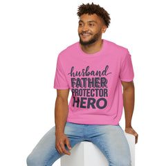 Husband Father Protector Hero Unisex Softstyle T-Shirt