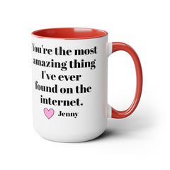 PERSONALIZED LOVE 15oz Accent  Mug