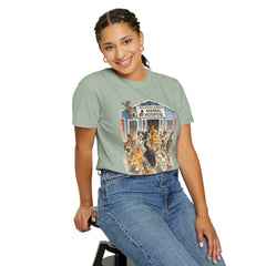 Front Graphic "Who Let the Cats Out?" Baldwin Harbor Animal Hospital Cute Vet Clinic T Shirt