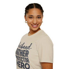 Husband Father Protector Hero Unisex Softstyle T-Shirt