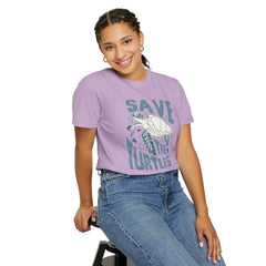 Sea Turtles, Save The Turtles -  Graphic Unisex Garment-Dyed T-shirt