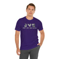 Peace Love Back The Blue in Arizona, Graphic Unisex Short Sleeve Tee