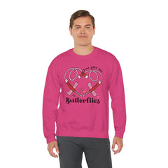 You Give Me Butterflies - Unisex Heavy Blend™ Crewneck Sweatshirt