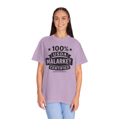100% USDA Malarkey Certified T-Shirt, Funny Tee, Gift for Farmers, Humorous Apparel, Casual Wear, Agricultural Humor