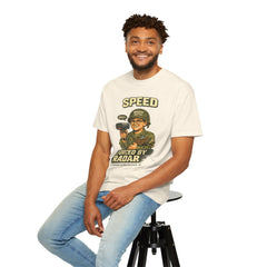 Speed Enforced By Radar T-Shirt — MASH 4077 Retro Traffic Cop Graphic Tee