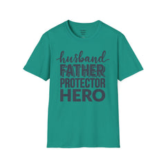 Husband Father Protector Hero Unisex Softstyle T-Shirt