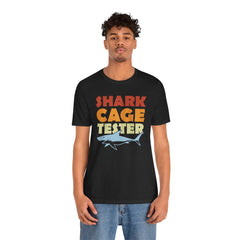 SHARK CAGE TESTER - Graphic Unisex Short Sleeve Tee