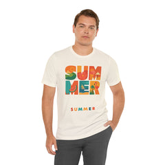 Summer Graphic Tee — Colorful Tropical "SUMMER" Typography T-Shirt