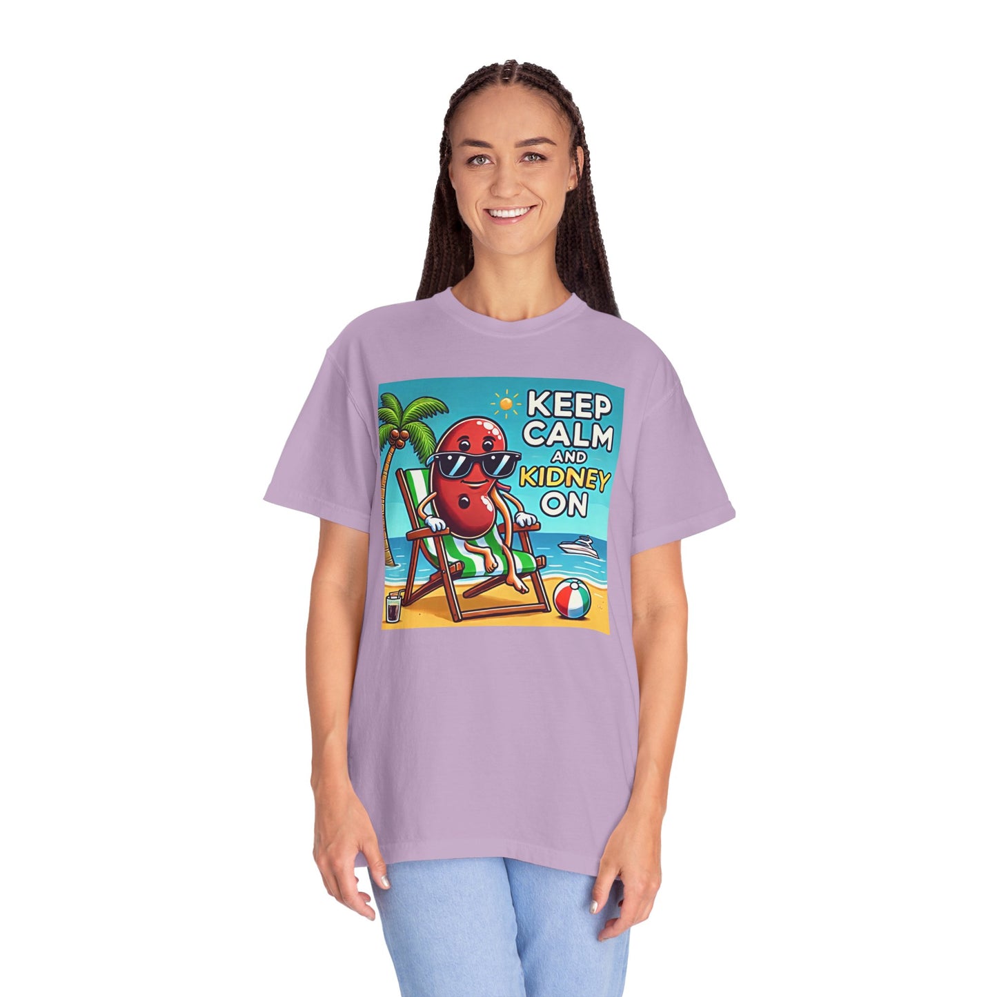 Keep Calm And Kidney On Graphic Unisex Garment-Dyed T-shirt