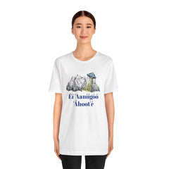 Éí Aanighóó Áhoolé Navajo The Truth Is Out There UFO Unisex Short Sleeve Tee