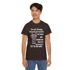 Clumsy Funny Llama Graphic Tee | Unisex Heavy Cotton Tee | Great Gift for Animal Lovers, Birthdays, Casual Wear, Humorous Gifts, Everyday Style