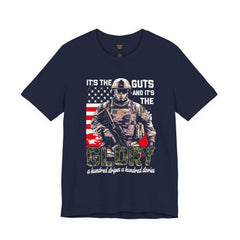 Patriotic American Soldier T-Shirt — "It's the Guts and the Glory"