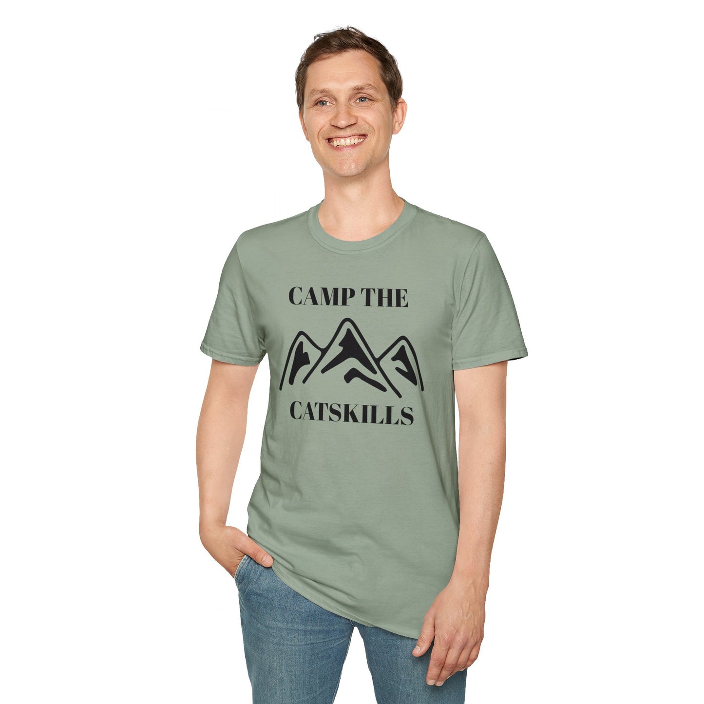 Camp The Catskillsi Unisex Softstyle T-Shirt  Catskill Mountains New York