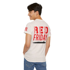 SUBMARINER RED Friday T Shirt with Fouled Anchor, American Flag, FBM / Boomer Silhouette. Remember Everyone Deployed, Dolphins