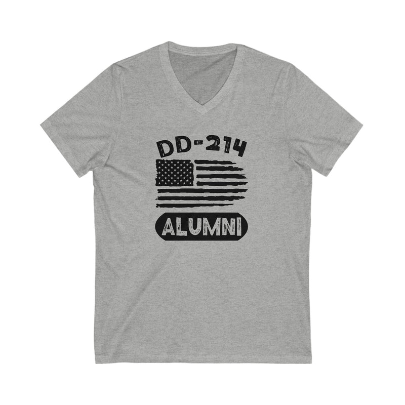 DD 214 Alumni Unisex Jersey Short Sleeve V-Neck Tee