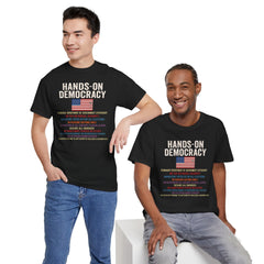 Hands-On Democracy Unisex Heavy Cotton Tee - Political Statement Shirt