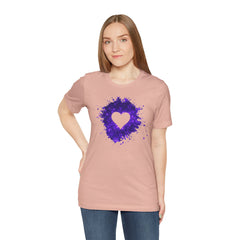 Galaxy Heart Tee — Purple or Green Splatter Heart T-Shirt