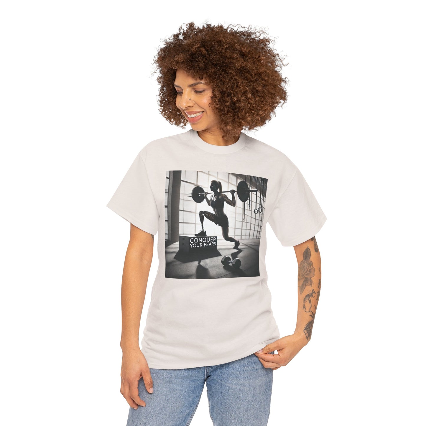 Amputee Conquer Your Fear  - Unisex Heavy Cotton Tee