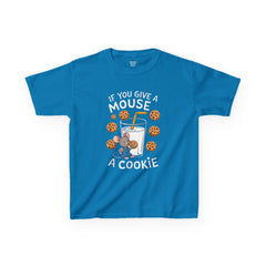 Kids Heavy Cotton™ Tee - "If You Give a Mouse a Cookie" - Fun Cartoon Shirt for Young Readers