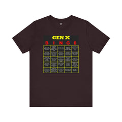FUNNY GEN X BINGO - Unisex Jersey Short Sleeve Tee