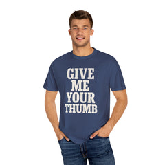 Two And A Half Men Inspired Graphic T-Shirt - Give Me Your Thumb Vintage Tee