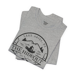 The Hideout Lake Ariel Tee — Vintage Lakeside Cabin T-Shirt