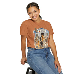 Front Graphic "Who Let the Cats Out?" Baldwin Harbor Animal Hospital Cute Vet Clinic T Shirt
