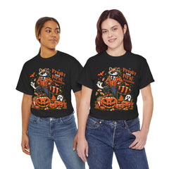 Freaky And Feral Halloween Raccoon! Graphic Unisex Heavy Cotton Tee