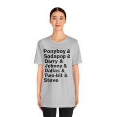 The Outsiders Shirt, Greasers Characters Shirt, Unisex Jersey Short Sleeve Tee