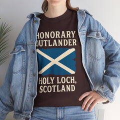 Honorary Outlander Heavy Cotton Tee, Holy Loch Scotland Shirt, Outlander Fan Gift, Casual Tee, Travel Souvenir, Unisex T-Shirt