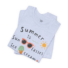 Summer Is — Graphic Tee (Sunglasses, Ice Cream & Sandals)