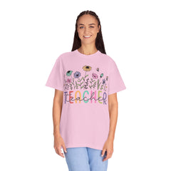 Floral Teacher Appreciation T-Shirt - Comfort Colors Soft