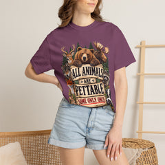 All Animals Are Pettable T-Shirt – Funny Animal Lover Wildlife Design