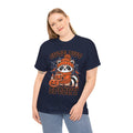 Cute But Spooky Halloween Raccoon! Graphic Unisex Heavy Cotton Tee