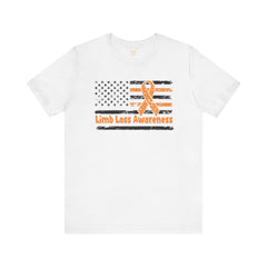 Limb Loss Awareness Flag - Unisex Short Sleeve Tee,Amputee Awareness,Gift For Him,Gift For Her,Unique Amputee Gift,Awareness Ribbon
