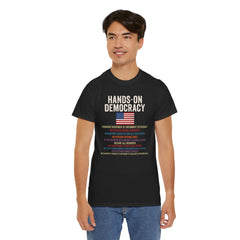 Hands-On Democracy Unisex Heavy Cotton Tee - Political Statement Shirt