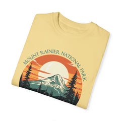 Mount Rainier National Park Graphic, Comfort Colors Soft Relaxed Fit Unisex Garment-Dyed T-shirt