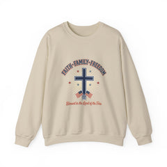 Faith • Family • Freedom Sweatshirt | Patriotic Faith-Based July 4th