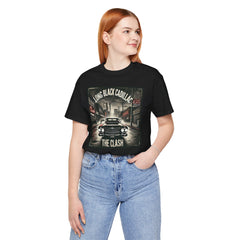 Long Black Cadillac Classic Car-Themed Music - Unisex Tee