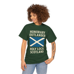 Honorary Outlander Heavy Cotton Tee, Holy Loch Scotland Shirt, Outlander Fan Gift, Casual Tee, Travel Souvenir, Unisex T-Shirt