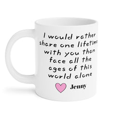 I would rather share one lifetime with you | LOR Movie Quote,Valentine Gift,Gift For Him,Anniversary Gift,Boyfriend Gift,Husband Gift